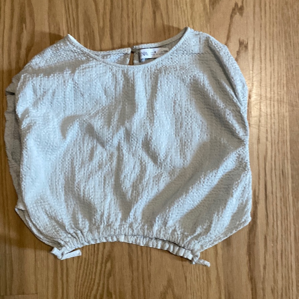 Zara Light Blue Crop Top
